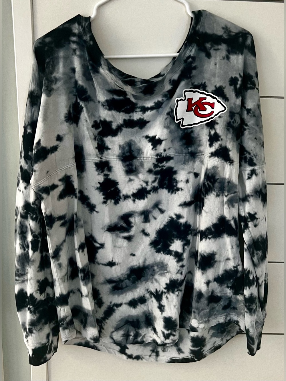 Kansas City Chiefs Tie-Dye Long Sleeve Top Large NFL Team Apparel